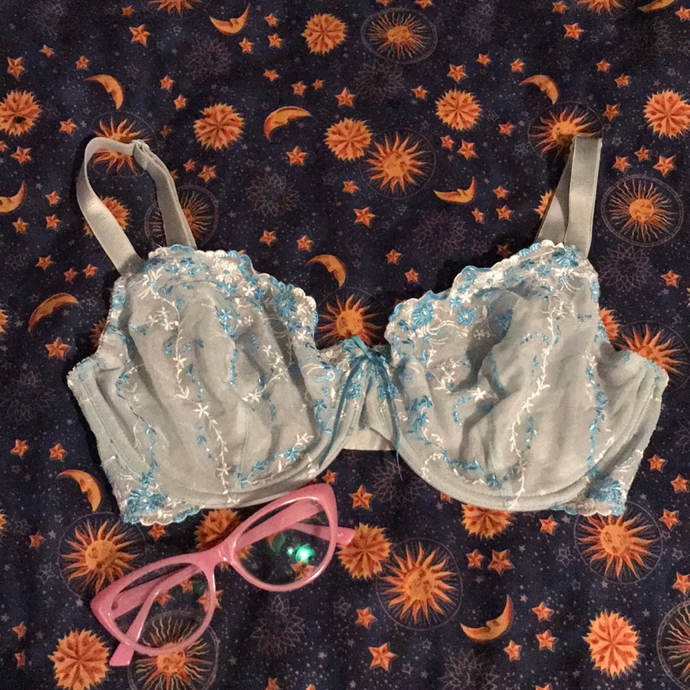 Blue Lace Bra